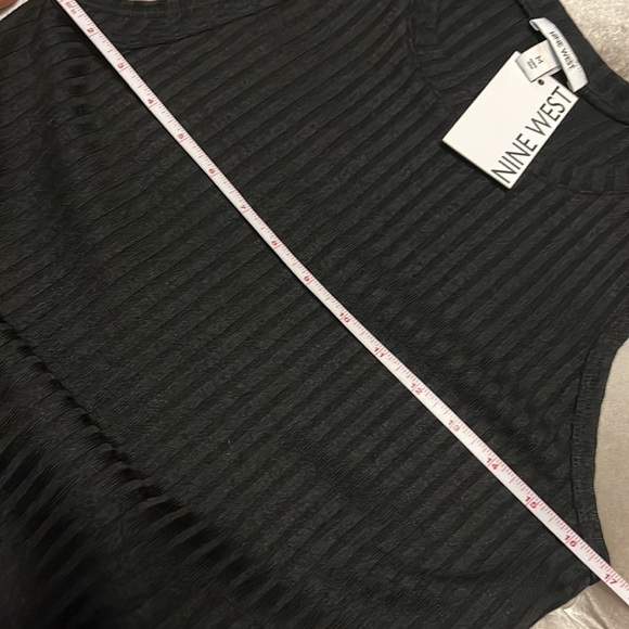 Nine West sleeveless black ribbed dress, medium - Picture 10 of 15